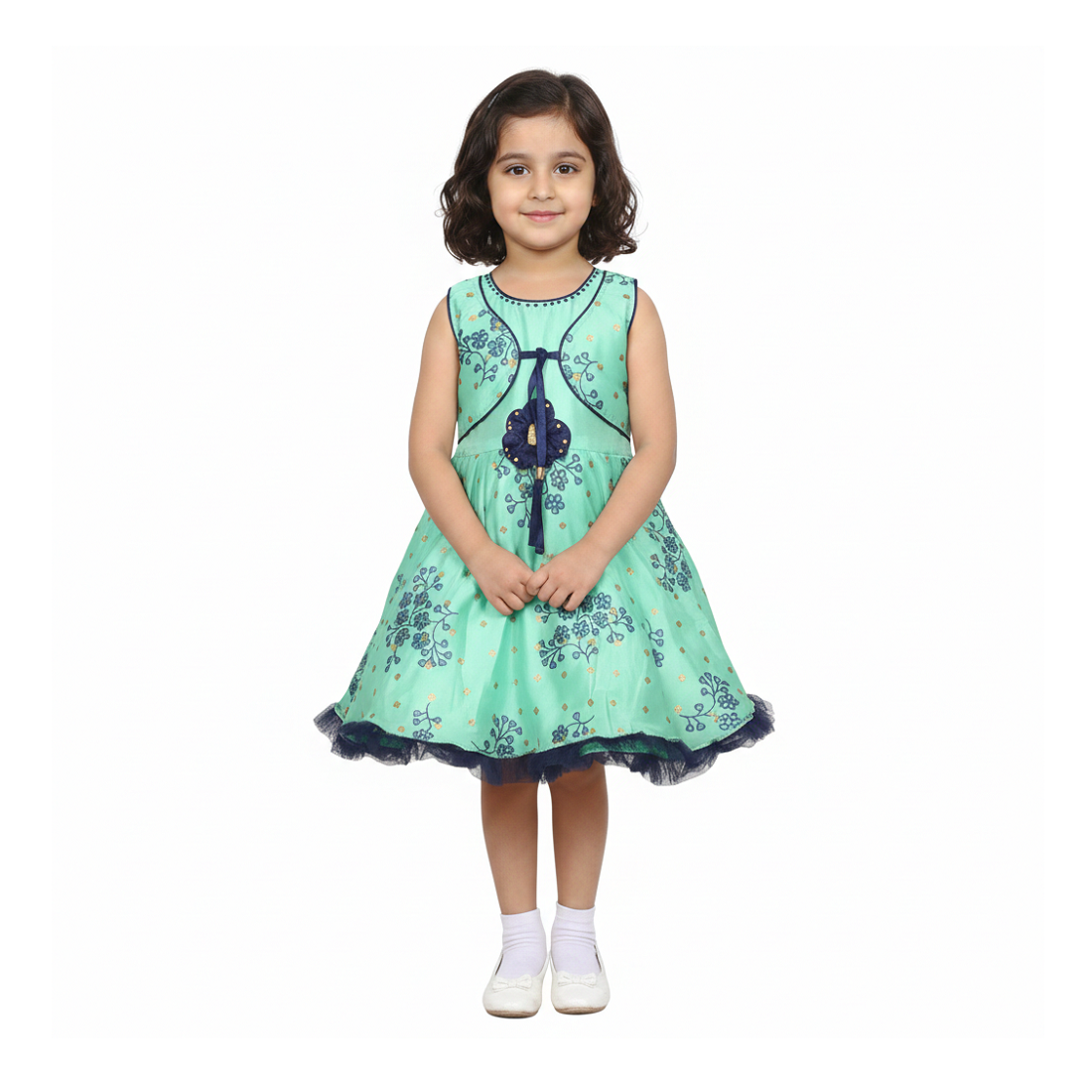 HVM Baby Girl Party Wear Frock (6-12M, 12-18M, 18-24M, 2-3Y, 3-4Y, 4-5Y)