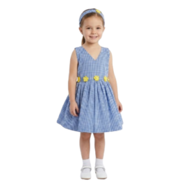 HVM Baby Girl Party Wear Frock (3-6M, 6-12M, 12-18M, 18-24M, 2-3Y, 3-4Y, 4-5Y, 5-6Y, 6-7Y)