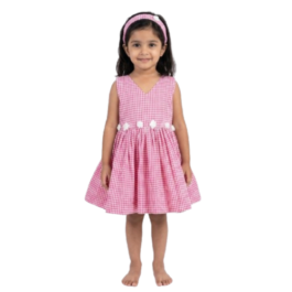 HVM Baby Girl Party Wear Frock (3-6M, 6-12M, 12-18M, 18-24M, 2-3Y, 3-4Y, 4-5Y, 5-6Y, 6-7Y)