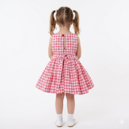 HVM Baby Girl Party Wear Frock (3-6M, 6-12M, 12-18M, 18-24M, 2-3Y, 3-4Y, 4-5Y, 5-6Y, 6-7Y)