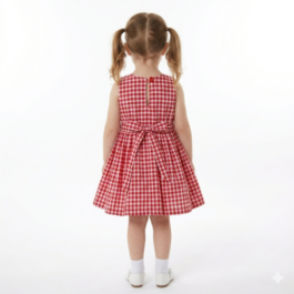 HVM Baby Girl Party Wear Frock (3-6M, 6-12M, 12-18M, 18-24M, 2-3Y, 3-4Y, 4-5Y, 5-6Y, 6-7Y)