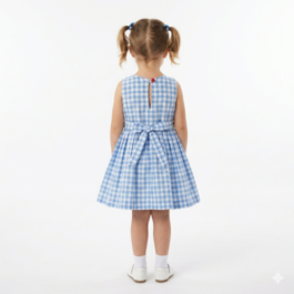 HVM Baby Girl Party Wear Frock (3-6M, 6-12M, 12-18M, 18-24M, 2-3Y, 3-4Y, 4-5Y, 5-6Y, 6-7Y)
