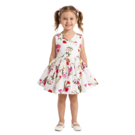HVM Baby Girl Party Wear Frock (3-6M, 6-12M, 12-18M, 18-24M, 2-3Y, 3-4Y, 4-5Y, 5-6Y, 6-7Y)