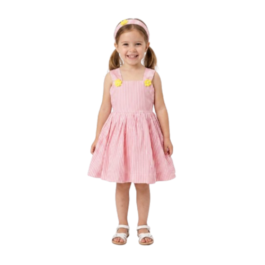 HVM Baby Girl Party Wear Frock (3-6M, 6-12M, 12-18M, 18-24M, 2-3Y, 3-4Y, 4-5Y, 5-6Y, 6-7Y)