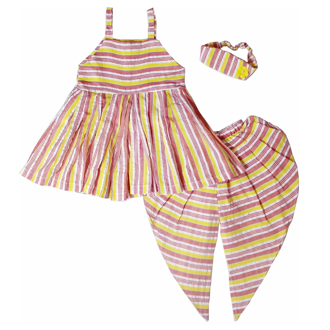 HVM Girls Printed Top with Dhoti Pants - Image 3