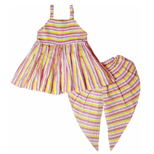 HVM Girls Printed Top with Dhoti Pants - Image 4