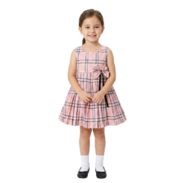 HVM Baby Girls Pure Cotton Check Frock