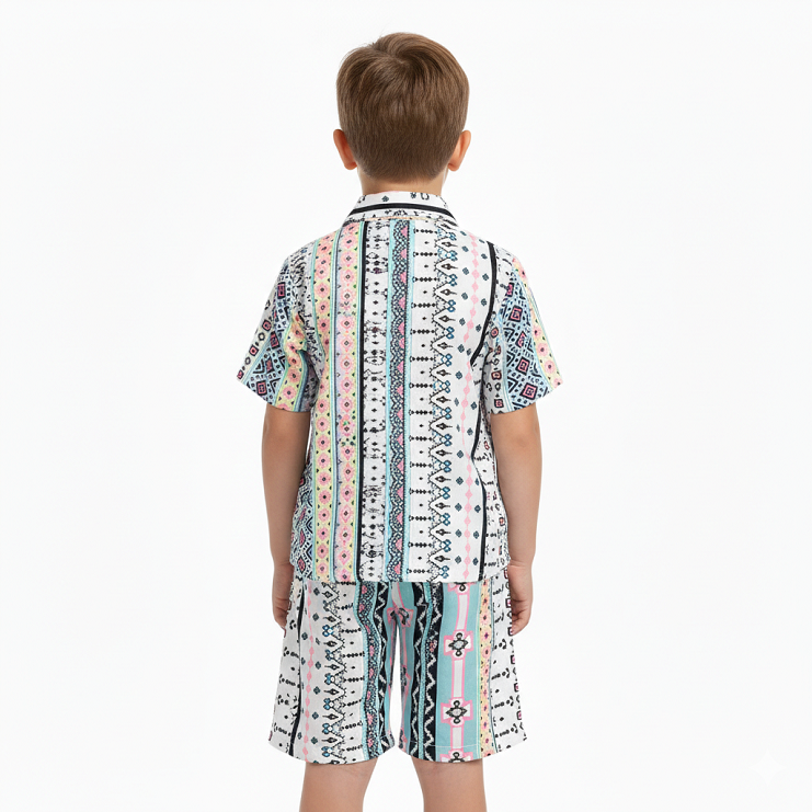 HVM Boys Printed Shorts & Shirt - Image 2