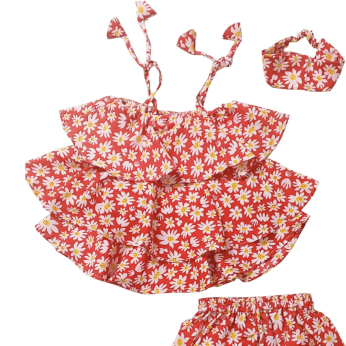 HVM Baby Girls Dress with Hairband - Image 3