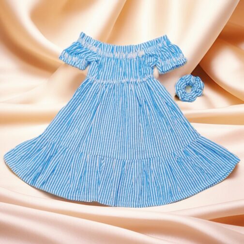 HVM Baby Girls Frock with Crunchies Band - Image 2