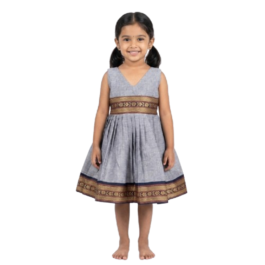 HVM Baby Girls V Neck South Cotton Frock
