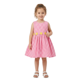 HVM Baby Girl Pure Cotton Check Frock